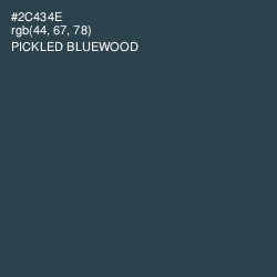 #2C434E - Pickled Bluewood Color Image